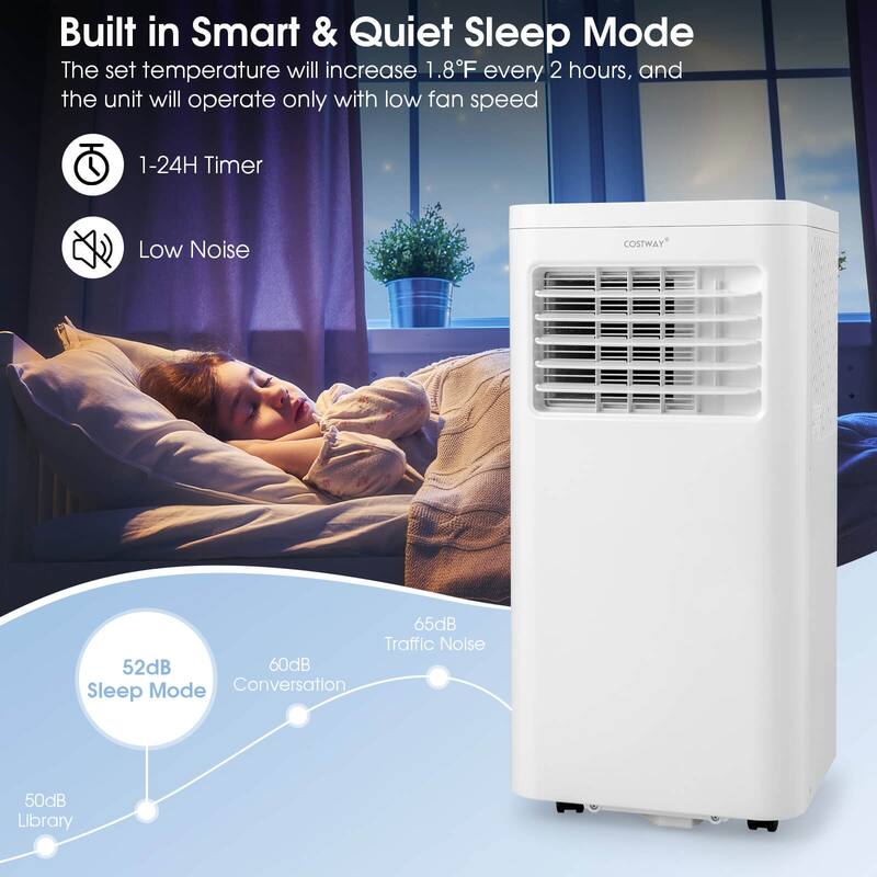 Costway 6000 BTU (10000 BTU ASHRAE) Portable Air Conditioner 3-in-1 AC - See Details