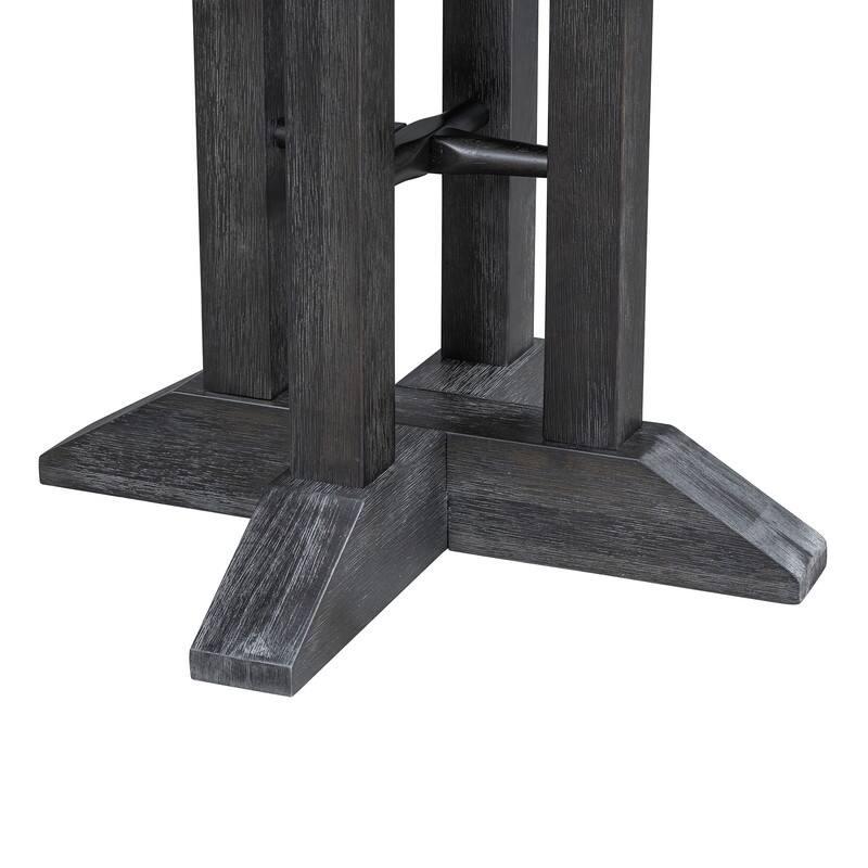 Spruce & Spring Round Dining Table Set for 4, Extendable 5-Piece Mid Century Modern Farmhouse Table with Upholstered Chairs