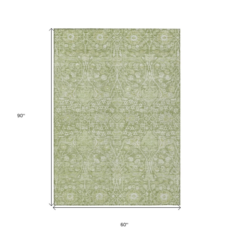 HomeRoots Floral Transitional Rectangle Outdoor Rug