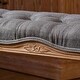 preview thumbnail 8 of 21, CO-Z Long French Vintage Upholstered Bench with Carved Wood Frame