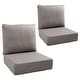 preview thumbnail 57 of 121, Gymojoy 24"x22"x6" Patio Thick Cushions & Pillows Set - Deep Seat Indoor/Outdoor Water & Fade Resistant Two Sets - Grey
