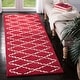 preview thumbnail 85 of 101, SAFAVIEH Handmade Chatham Carlota Modern Moroccan Wool Rug 2'3" x 7' Runner - Red/Ivory - Runner
