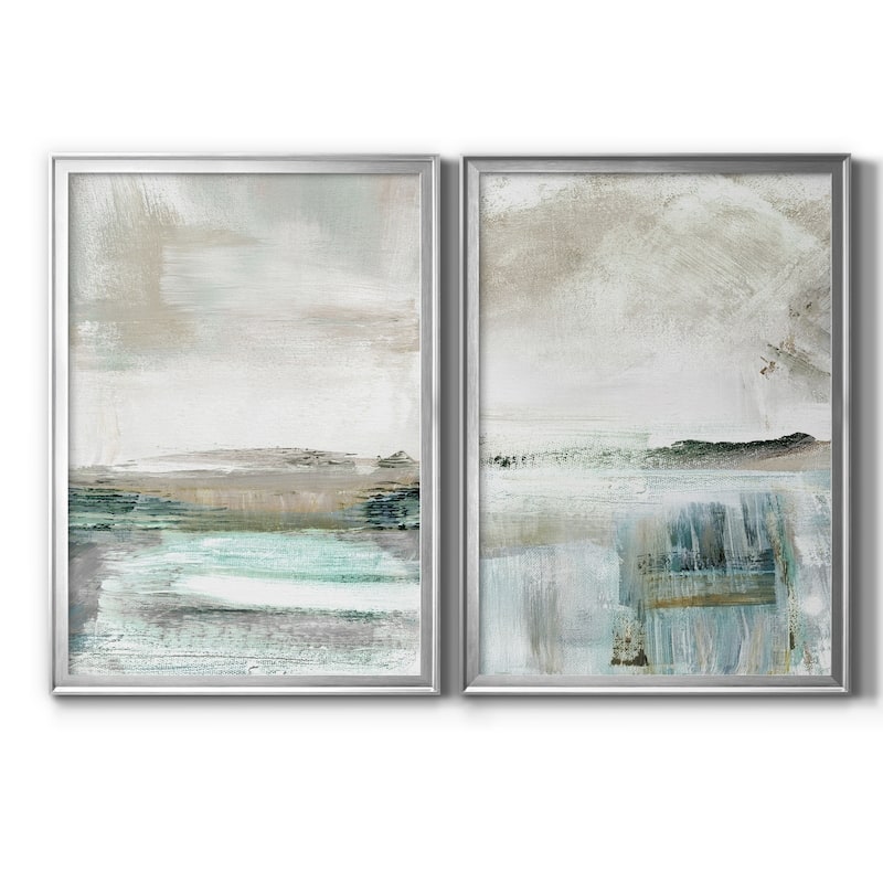 Summer Teal I Premium Framed Print - Ready to Hang - Multi-Color - 22.5X30.5 - Silver