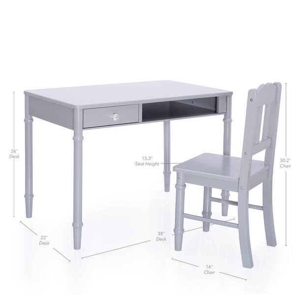 dimension image slide 1 of 3, Guidecraft Kids' Dahlia Desk and Chair