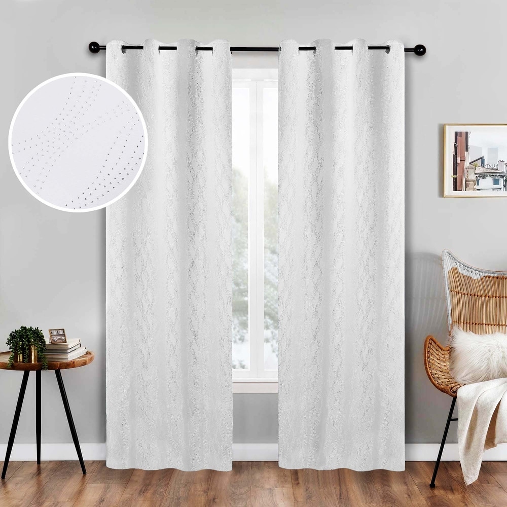 Superior Zuri Washable Room Darkening Curtains - Set of 2 Panels Window Drapes for Privacy, UV Sunlight Reduction