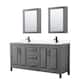 Option Dark Gray, Black Trim, Carrara Cultured Marble Top