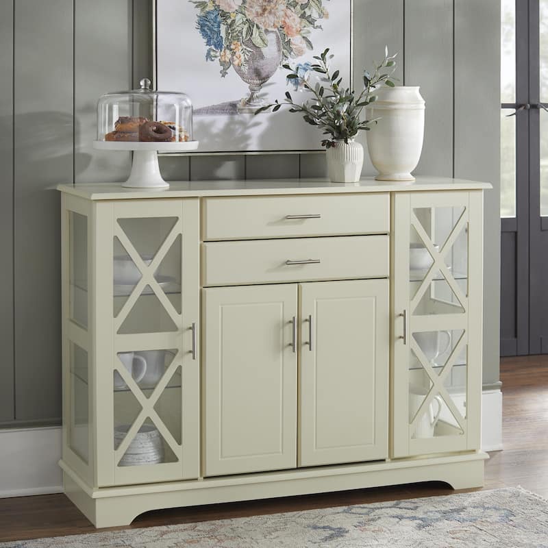 Simple Living Kendall Modern Farmhouse Buffet/Sideboard - Antique White