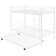 preview thumbnail 44 of 51, 2 In 1 Multifunction Twin Over Twin Metal Bunk Bed With Trundle