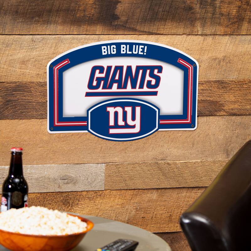 New York Giants Embossed Steel Wall Sign, 11" x 17"