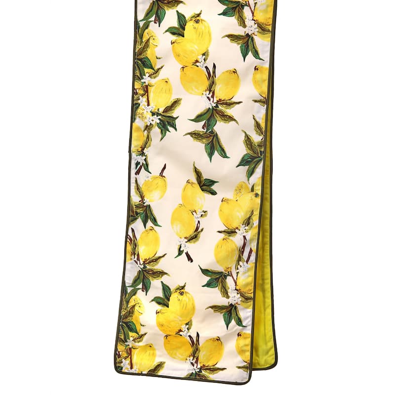Fabric Lemon And Leaf Runner 13"X72"