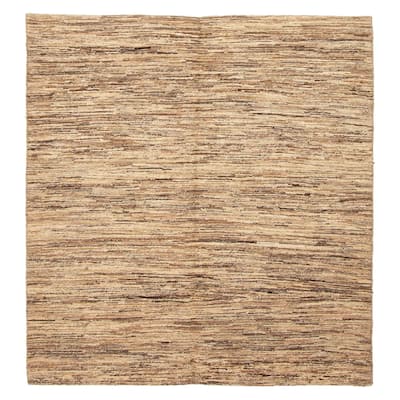ECARPETGALLERY Flat-Weave Natural Cream Wool Tapestry Kilim - 5'7 x 6'0