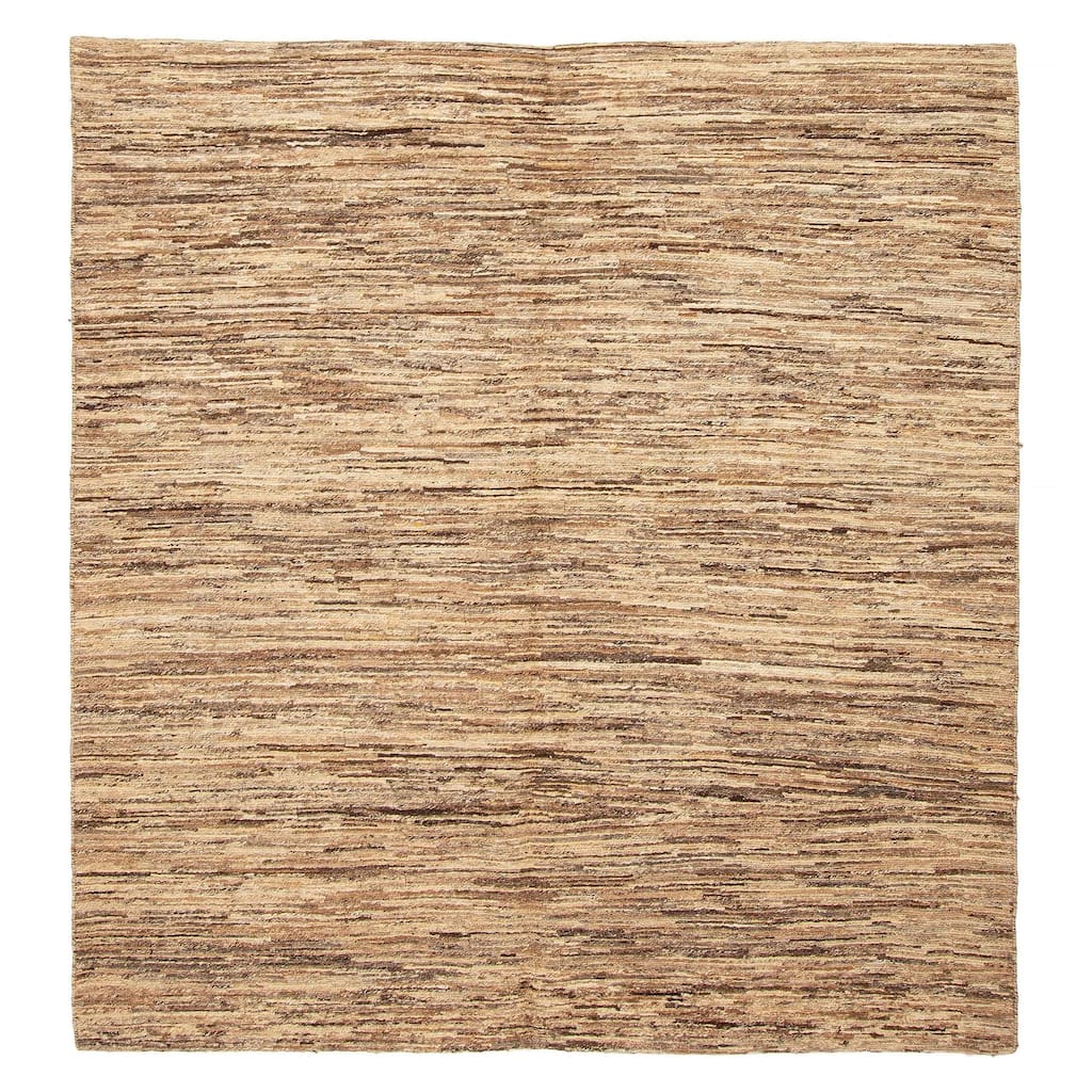 ECARPETGALLERY Flat-Weave Natural Cream Wool Tapestry Kilim - 5'7 x 6'0