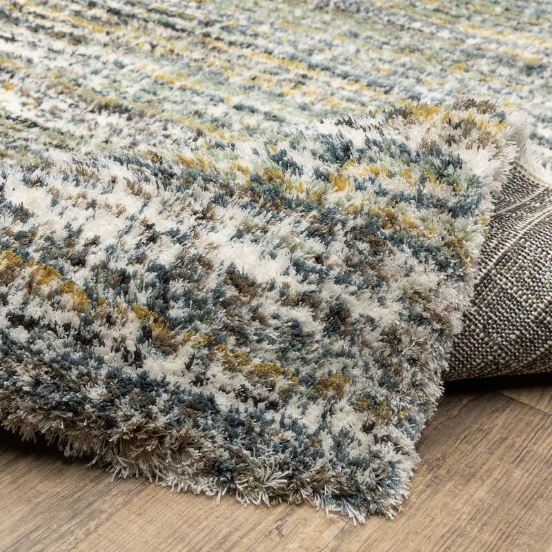 Style Haven Genoa Distressed Gridwork Green/ Blue Area Rug