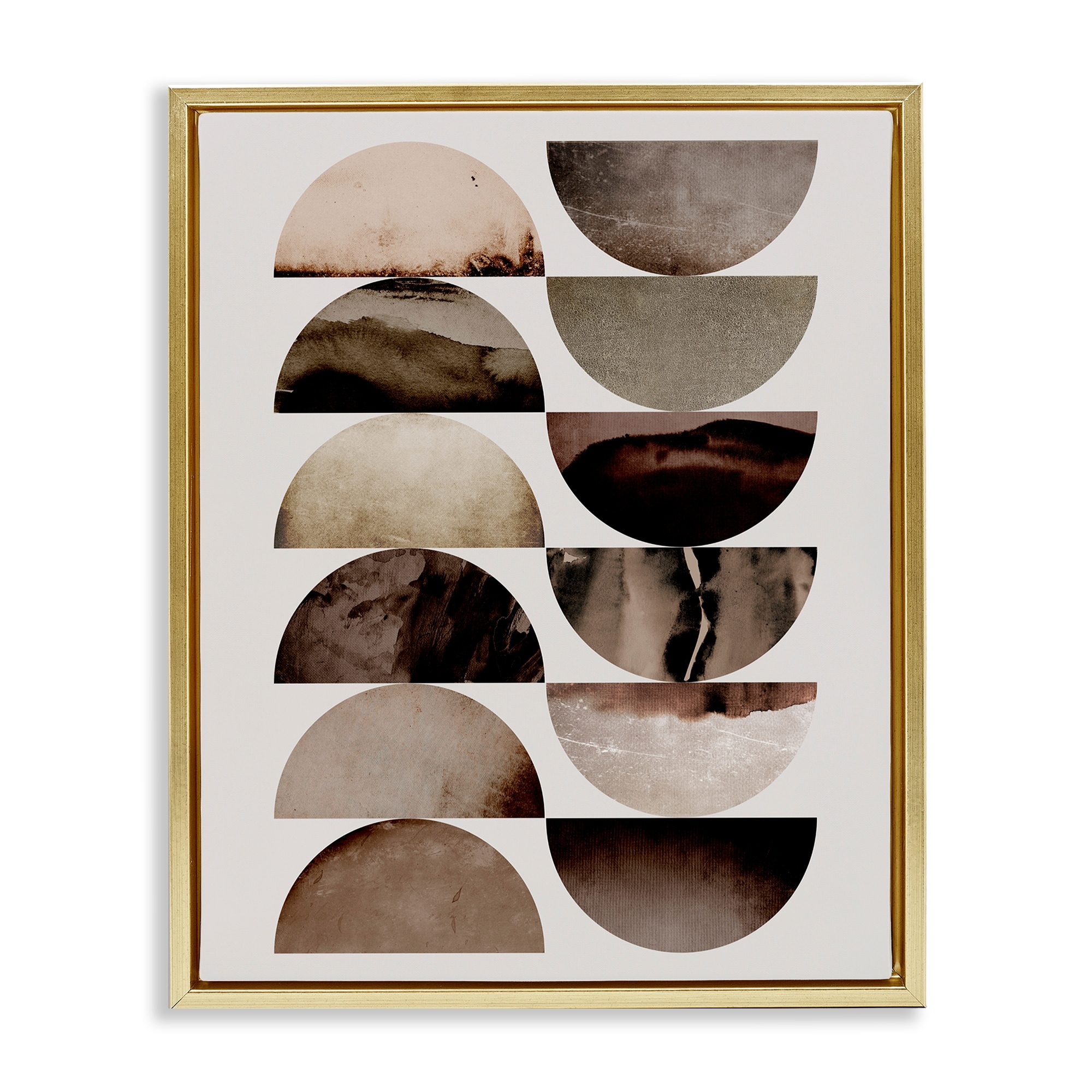 Stupell Graphic Curved Shapes Framed Floater Canvas Wall Art Design By 1x