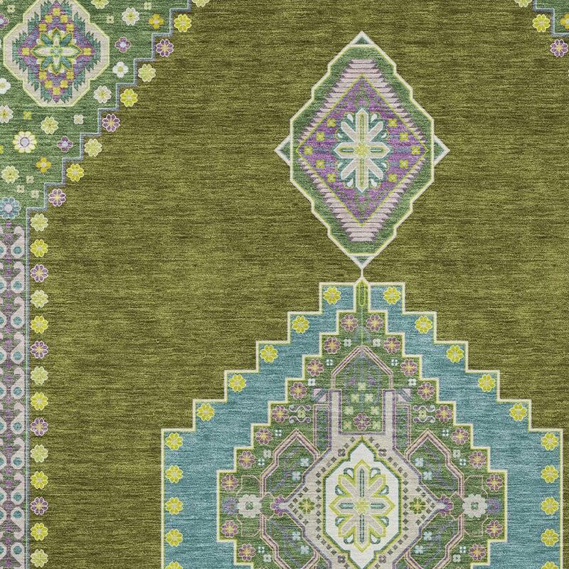 HomeRoots Oriental Traditional Rectangle Outdoor Rug