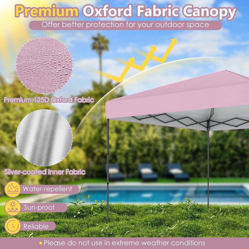 Gymax 10 X 10 FT Pop up Canopy Tent w/ Portable Carrying Bag 8 Stakes