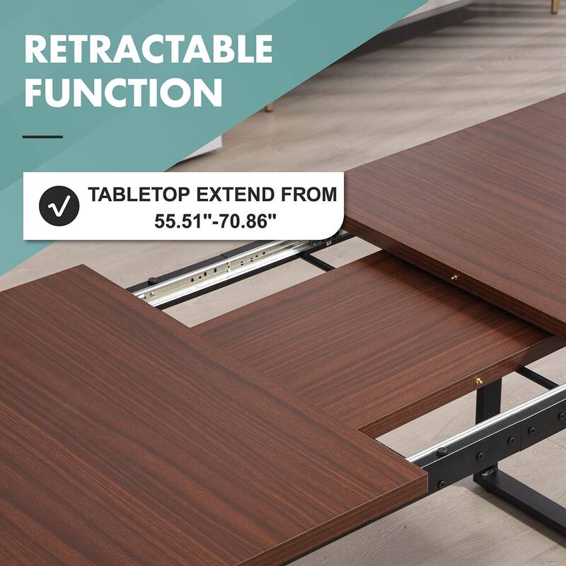 AVAWING Wood Dining Table