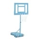 preview thumbnail 2 of 7, Soozier 63" - 70.75" H Adjustable Basketball Hoop and Base with Reinforced Rim & Net & Wheeled Water/Sand Base, Blue