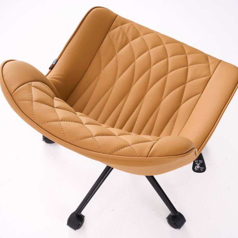 Modern Office Chair, Leather Swivel Office Chair for Home Office
