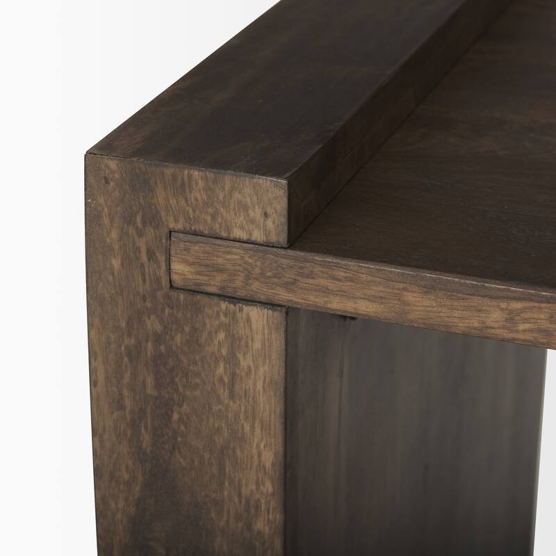 Athelia Dark Brown Solid Wood Square Accent Table - 23L x 22W x 22H