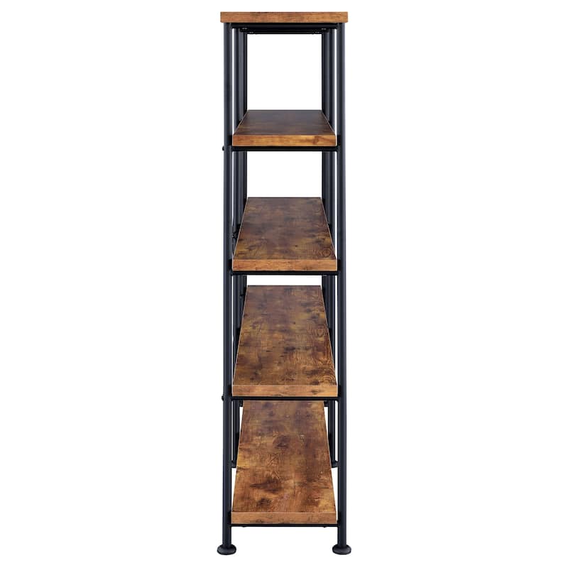 Analiese 63-inch 4-shelf Double Bookshelf - 60.00" x 14.25" x 63.00"