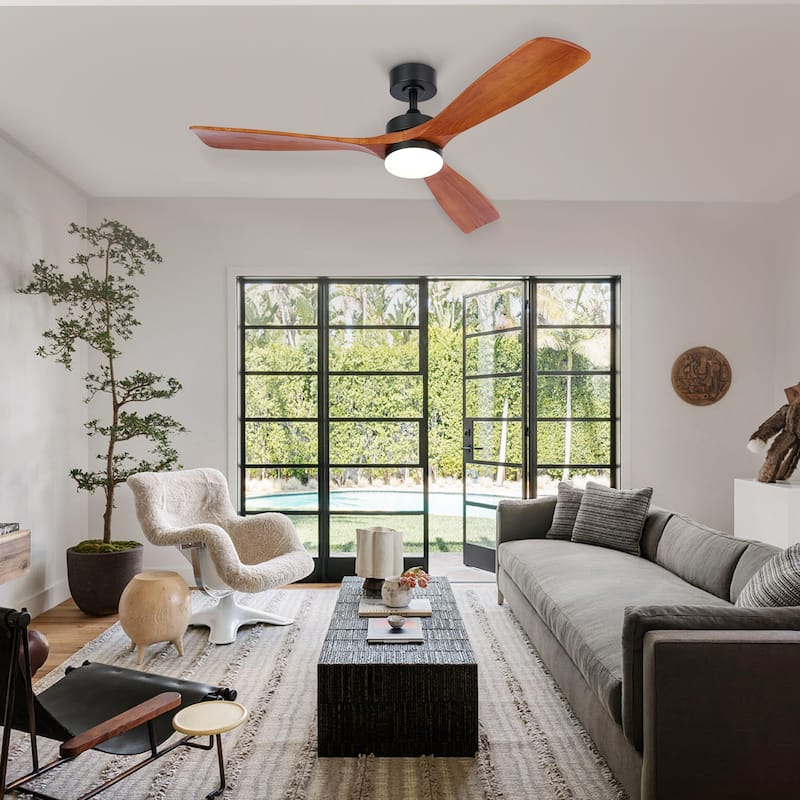 CO-Z 52" 3 Blade Modern LED Ceiling Fan with Light and Remote Control