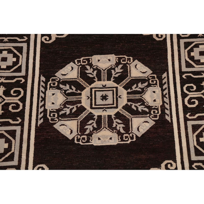 Vegetable Dye Gabbeh Kashkoli Wool Area Rug Hand-knotted Office Carpet - 5'7" x 7'9"