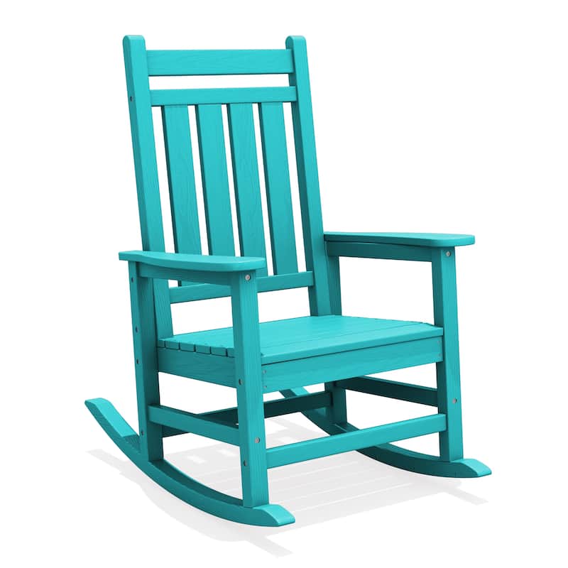 Modern High-Back Rocking Adirondack Chair All Weather