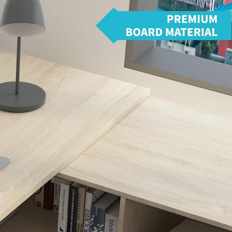 Mixoy Home Office Computer Corner Desk,L Shaped Executive Desk,Modern Reversible Study Table
