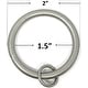 preview thumbnail 21 of 30, Set of 14 Solid Metal Window Drapery Curtain Panel Ring with Eyelet, 1.5" Inner Diameter, Fits Up to 1.25" Rod