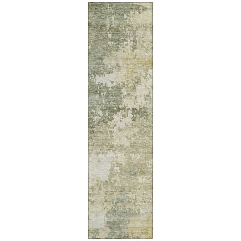 Machine Washable Indoor/Outdoor Contemporary Blend Chantille Rug