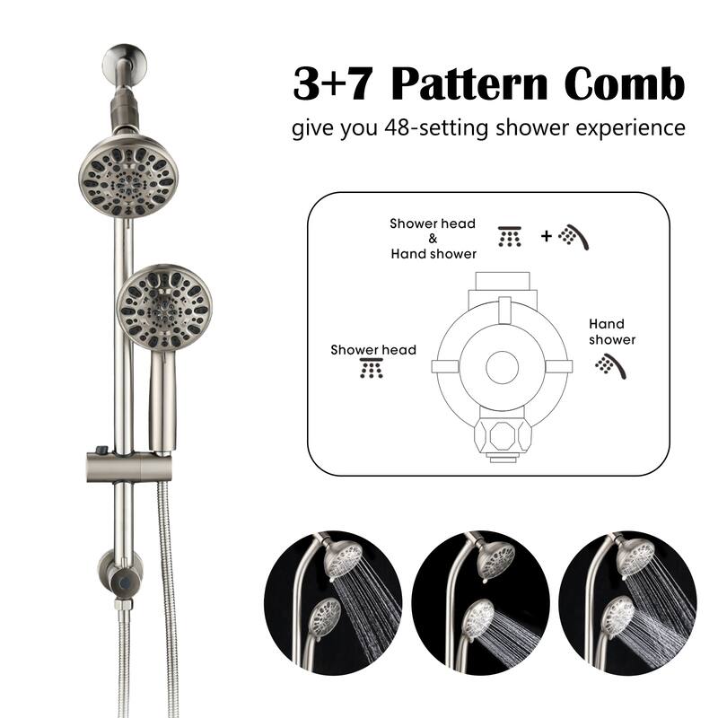 Dual Shower System with Handheld 7-Spray