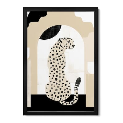Abstract Minimalism Cheetah I Premium Framed Poster by Helo Moraes