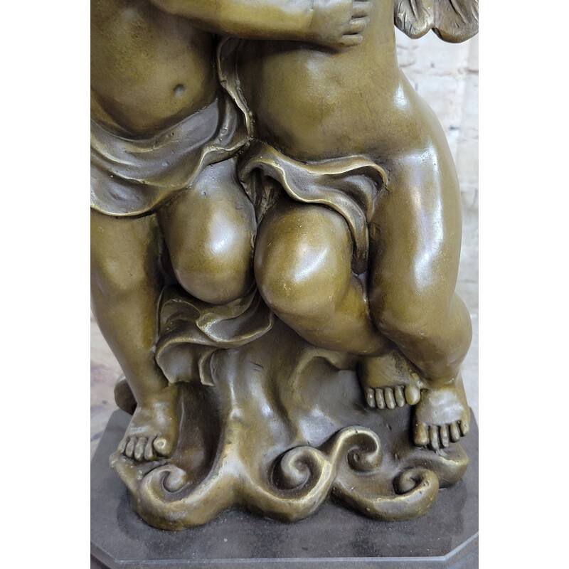 Hand Made Twin Brothers Puti Genuine Bronze Sculpture By Moreau Figurine