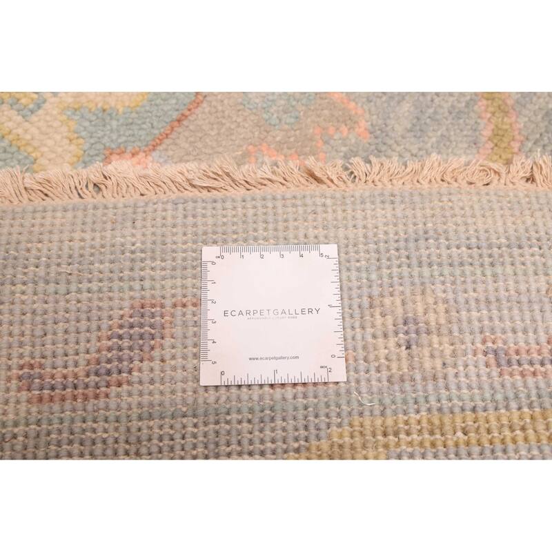 ECARPETGALLERY Hand-knotted Modern Oushak Sage Wool Rug - 7'11 x 10'0