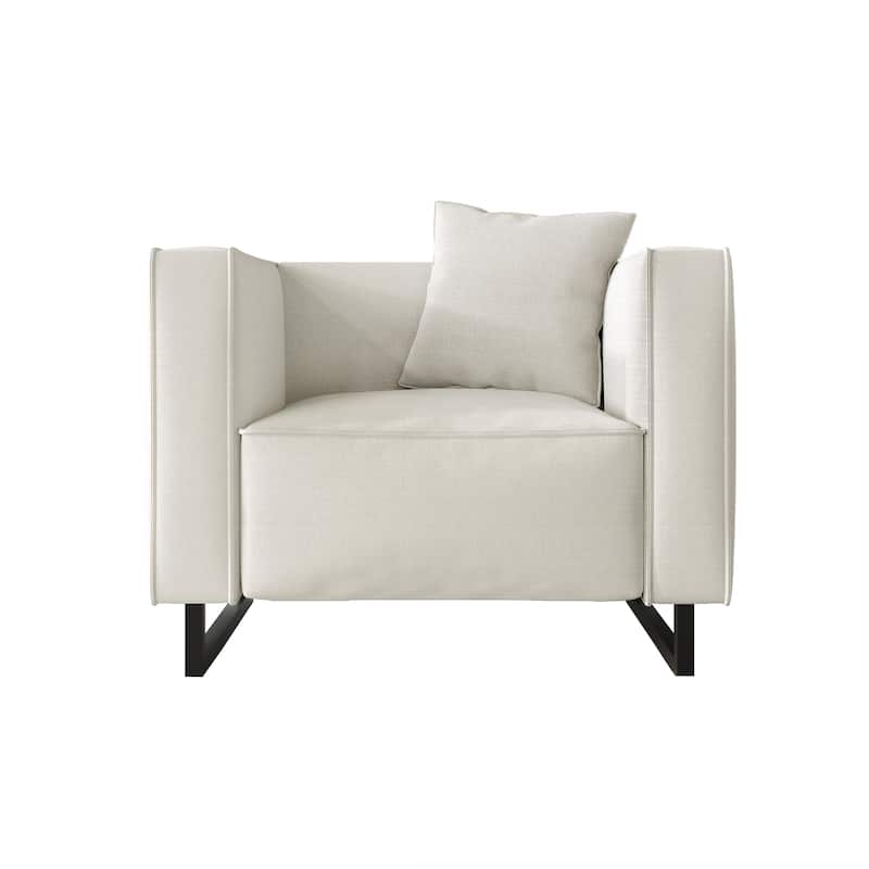 CraftPorch Mid Century Modern Upholstered Chair - Beige