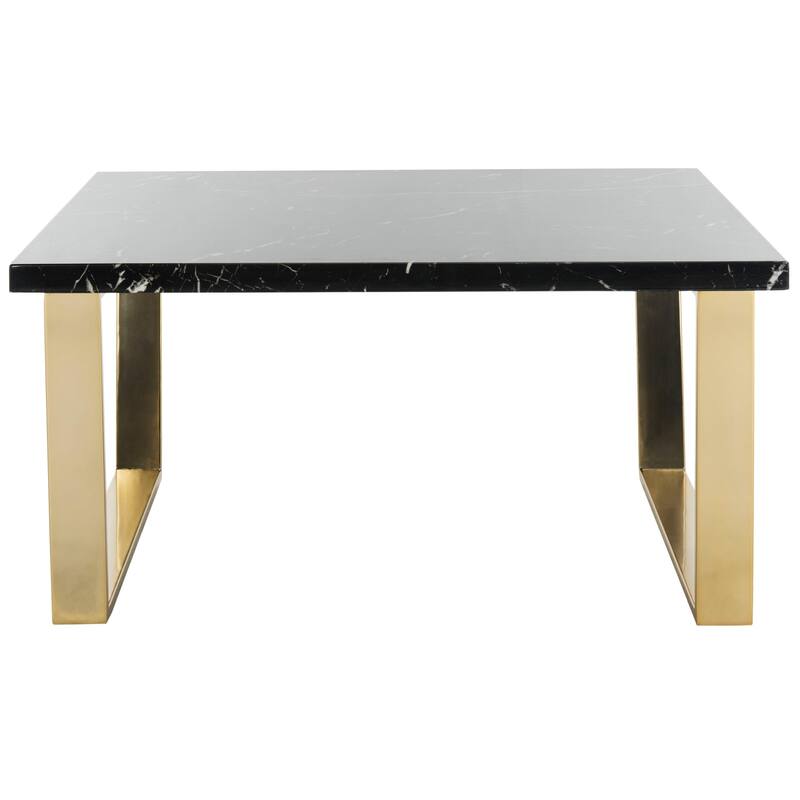 SAFAVIEH Bea Black/ Brass Square Coffee Table - 31.5" x 31.5" x 15.8" - 32Wx32Dx16H - Black/Gold