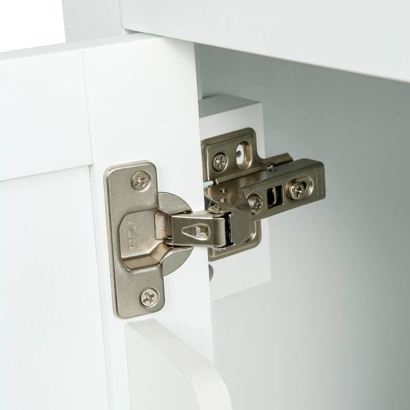 53.10 '' Rubberwood Kitchen Cart with Drop-Leaf, Adjustable Shelf, Rolling Wheels, and 3 Drawers - 53.1'' x 29.5'' x 37.2''