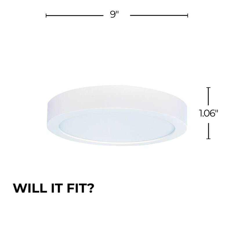 Bulbrite Single LED 9" Round Flush Mount Fixture, 75W Equivalent