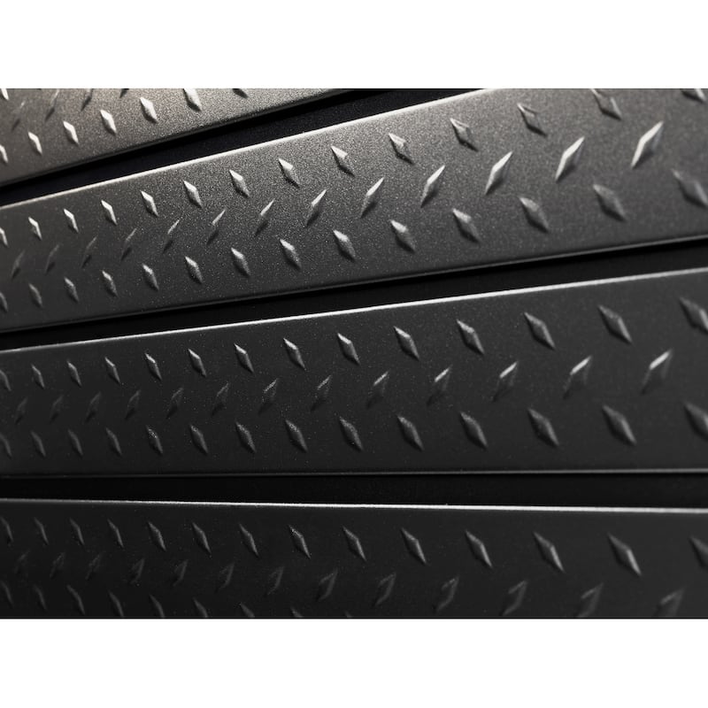 NewAge Products Pro Series 84" Slatwall Backplash - Black Diamond Plate