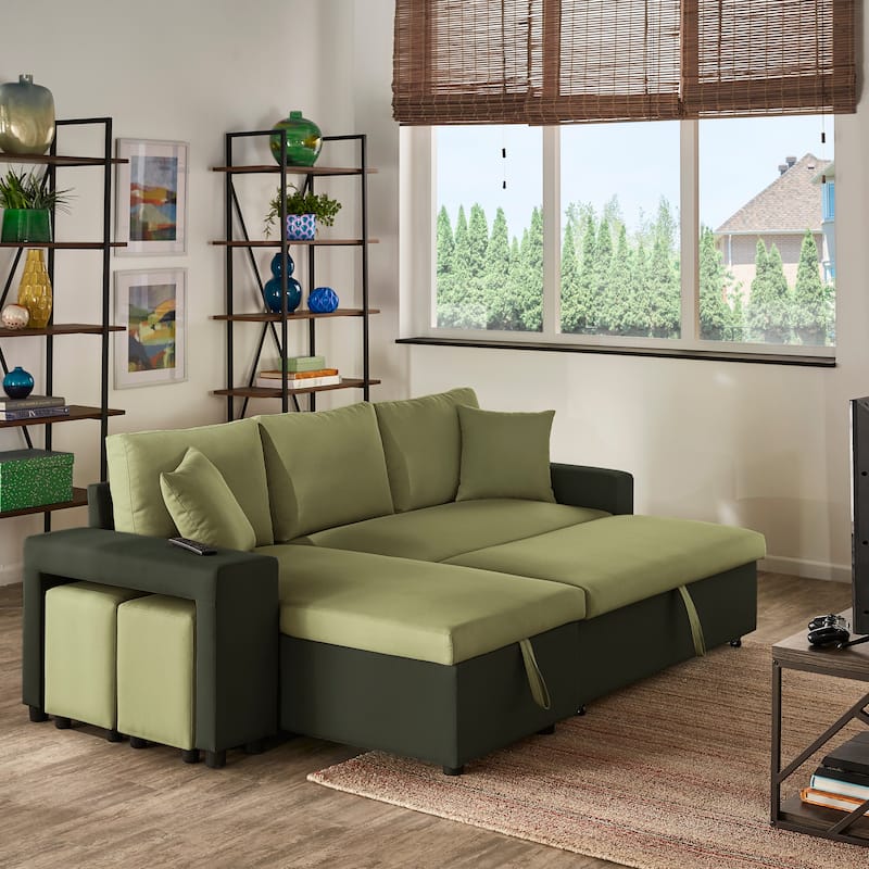 Lorca 2-tone Convertible Sofa with Storage by iNSPIRE Q Modern