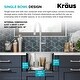 preview thumbnail 107 of 137, KRAUS Kore Workstation Drop-In Stainless Steel Kitchen Sink