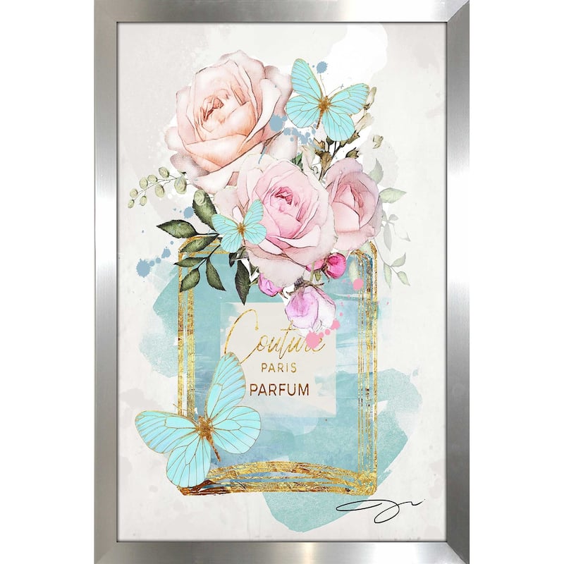 "Parfum, Flowers & Butterflies (Blue)" by Jodi Print on Acrylic