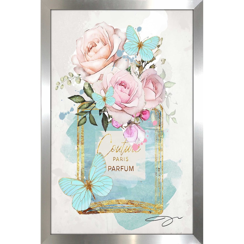 "Parfum, Flowers & Butterflies (Blue)" by Jodi Print on Acrylic