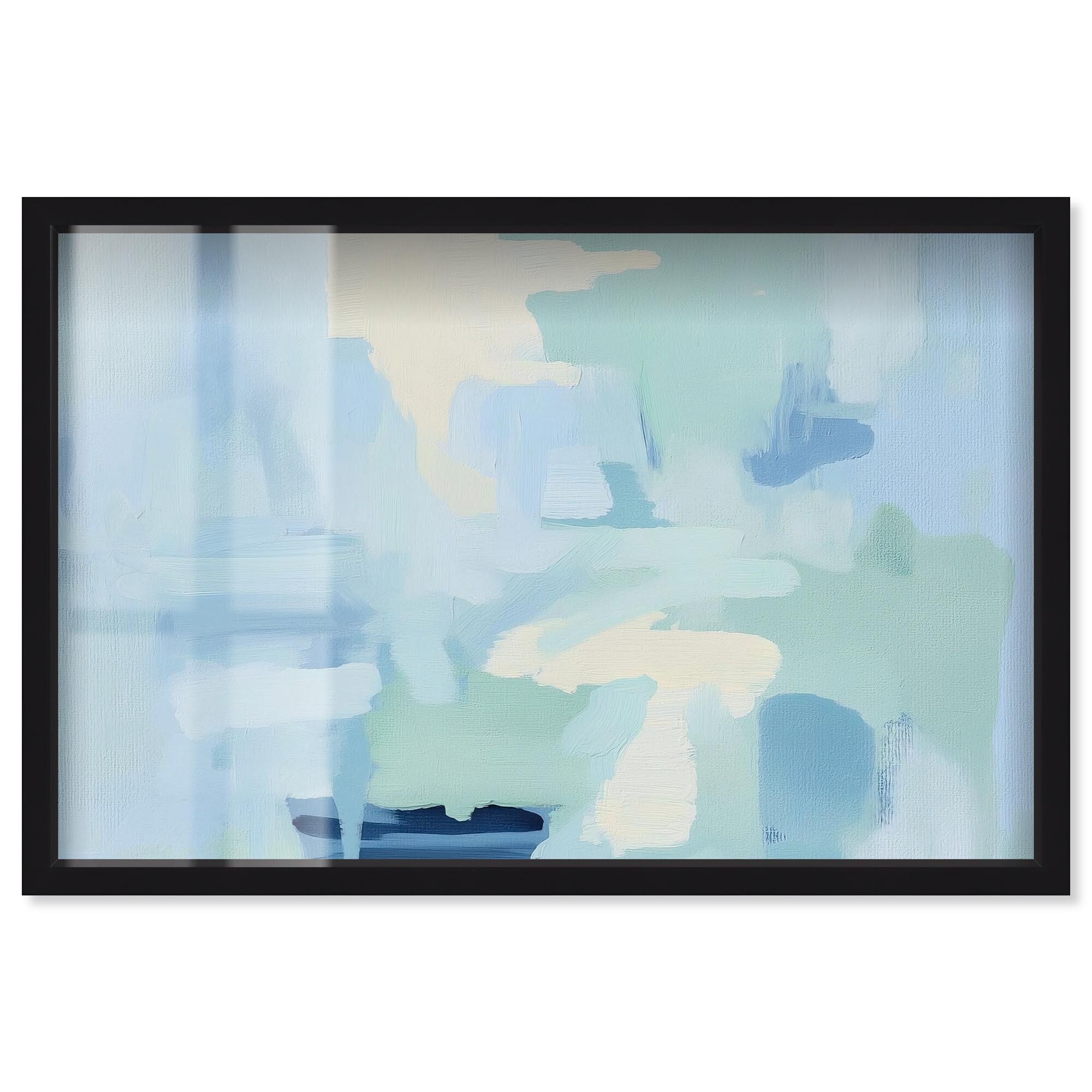 Morning Mist I Abstract Art Shadowbox Print by Art Remedy