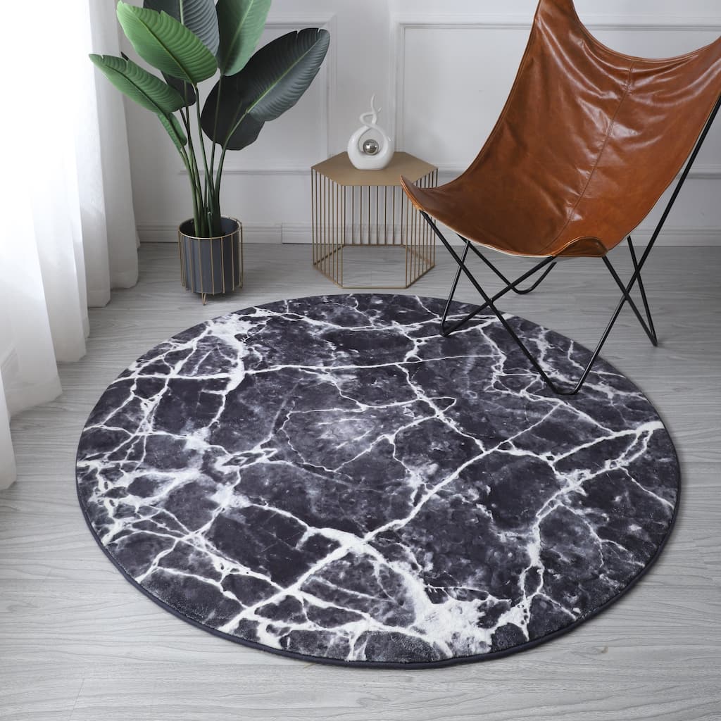 Retro Shag Collection Abstract Area Rug