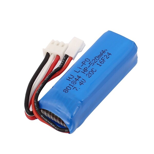 DC 7.4V 520mAh Rechargable Lithium Battery Pack for RC Aircraft Blue