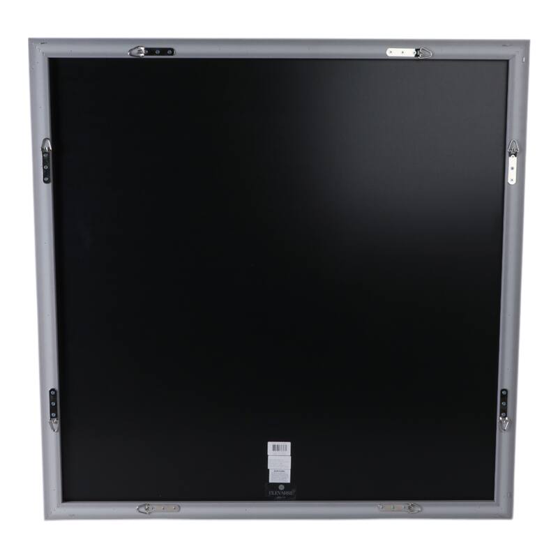 Decorative Geometric Canvas Wall Decor - 40", Black & Cream