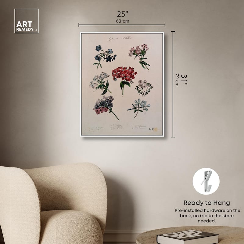 Seven Flowering Plants Canvas by Art Remedy