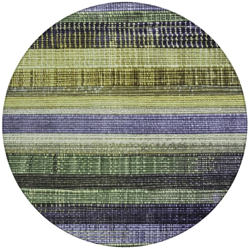 HomeRoots Striped Transitional Rectangle Outdoor Rug